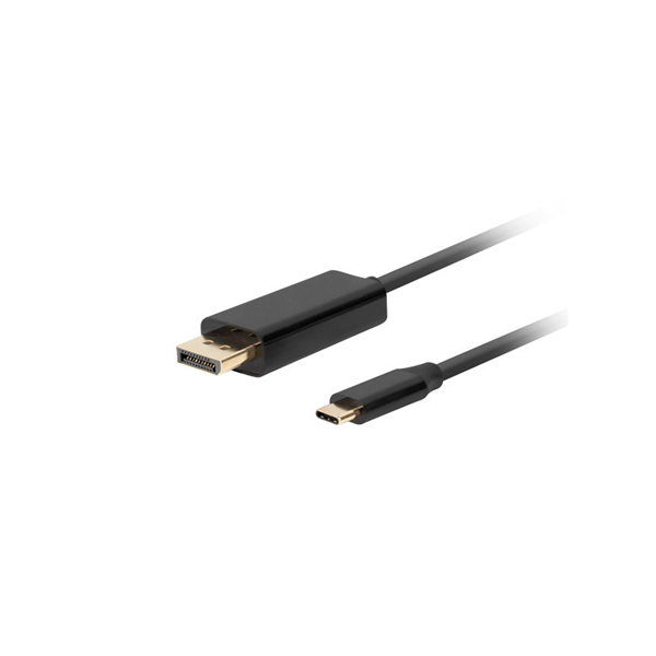 Lanberg USB-C to DisplayPort Cable, 1 m 4K/60Hz, Black | Lanberg | USB-C to DisplayPort Cable | CA-CMDP-10CU-0010-BK | 1 m