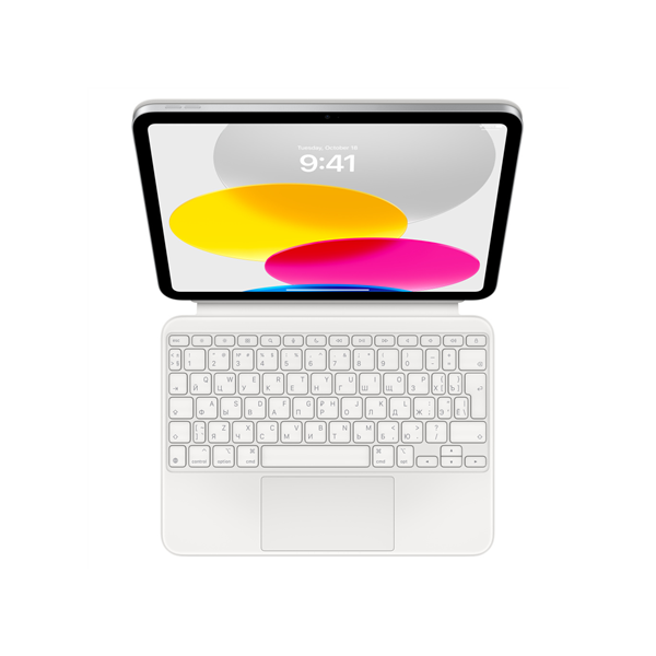 Apple | Magic Keyboard Folio for iPad (10th generation) | White | Compact Keyboard | Wireless | Russian
