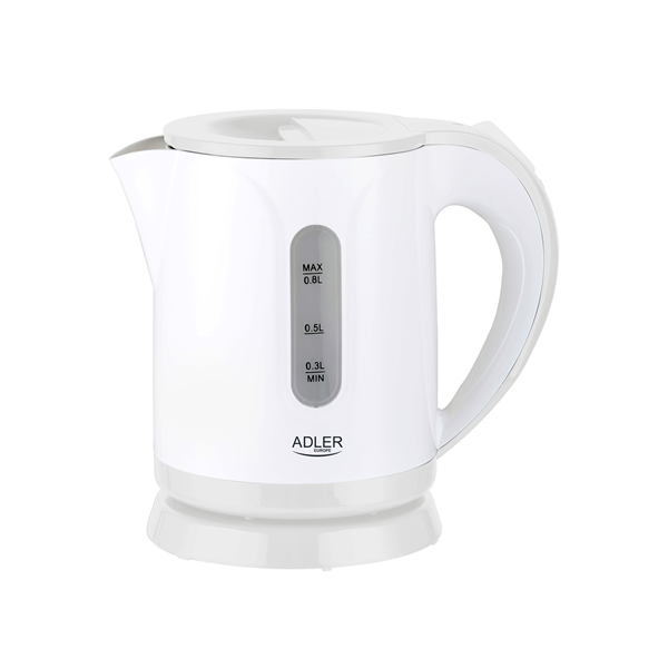 Adler | Kettle | AD 1371w | Electric | 850 W | 0.8 L | Stainless steel/Polypropylene | 360° rotational base | White