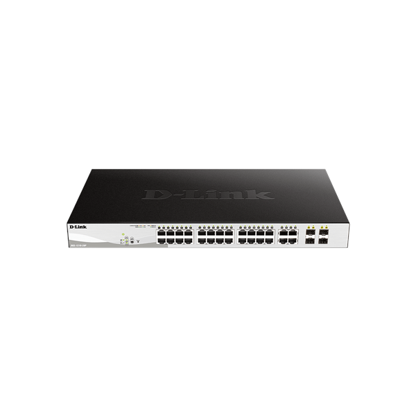 D-Link | 28-Port Gigabit Smart Managed PoE Switch | DGS-1210-28P | Managed L2+ | Desktop | Power supply type External