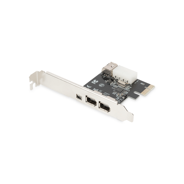 Digitus | IEEE 1394a Interface Card, PCI express, 4 Port 1x ext. 1394mini, 2x ext./1x int. 1394a Ports | DS-30201-5