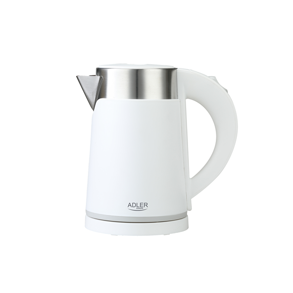 Adler | Kettle | AD 1372 | Electric | 800 W | 0.6 L | Plastic/Stainless steel | 360° rotational base | White