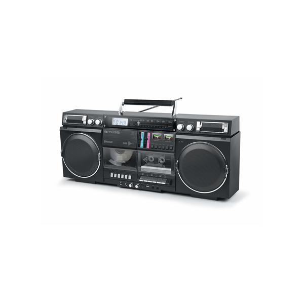 Muse | Ghetto Blasters | M-380 GB | AUX in | Bluetooth | Cassette deck | CD player | Black