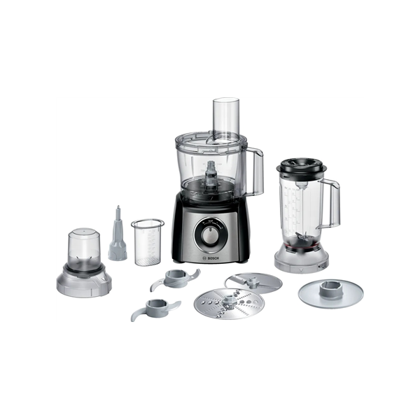 Bosch | Food Processor MultiTalent 3 Plus | MCM3PM386 | 900 W | Number of speeds 2 | Bowl capacity 2.3 L | Black/Stainless steel