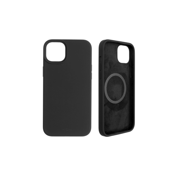 Fixed | MagFlow with MagSafe support | Back cover | Apple | iPhone 14 Plus | Liquid silicon | Black