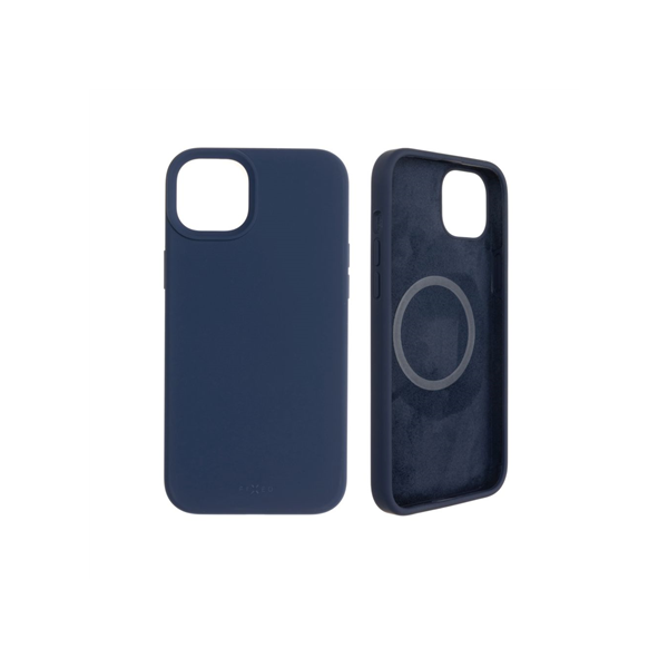 Fixed | MagFlow with MagSafe support | Back cover | Apple | iPhone 14 Plus | Liquid silicon | Blue