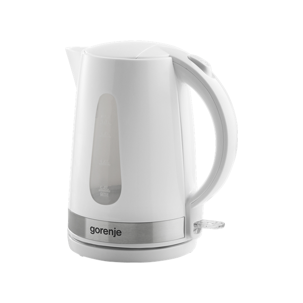Gorenje | Kettle | K17WE | Electric | 2200 W | 1.7 L | Plastic + metal | 360° rotational base | White