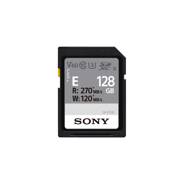 Sony | UHS-II SDXC Memory Card | SF-E | 128 GB | SDXC | Flash memory class 10, U3, V60