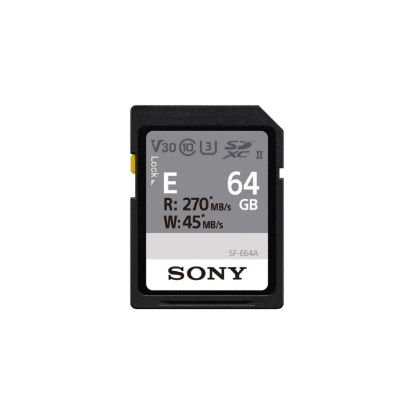 Sony | UHS-II Memory Card | SF-E SDXC Class10 | 64 GB | SDXC Memory Card | Flash memory class U3, V30