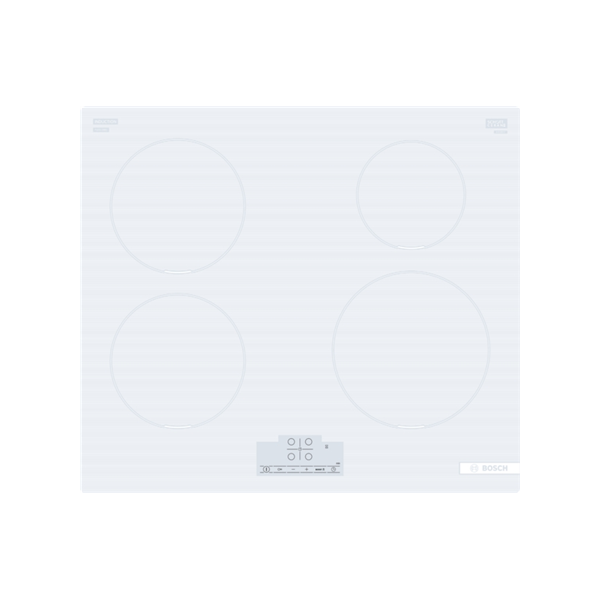 Bosch | Hob | PUE612BB1J | Induction | Number of burners/cooking zones 4 | Touch | Timer | White