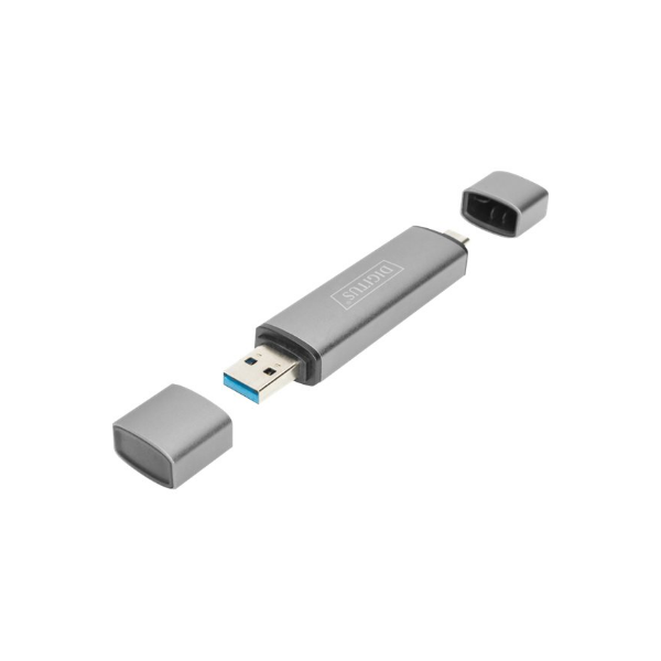 DIGITUS Dual Card Reader Hub USB-C / USB 3.0, OTG | Digitus | Card reader - USB 3.0/USB-C | DA-70886