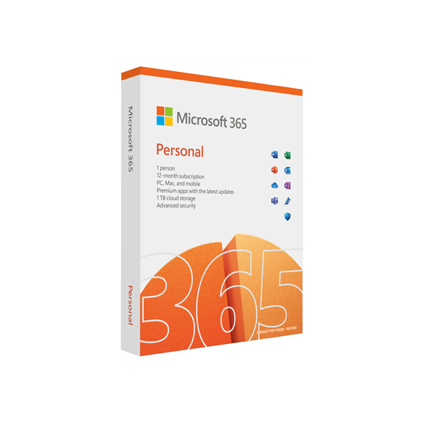 Microsoft | 365 Personal | QQ2-01897 | M365 Personal | FPP | License term 1 year(s) | English | EuroZone Medialess