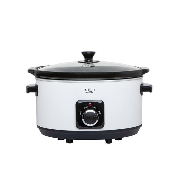 Adler | Slow Cooker | AD 6413w | 290 W | 5.8 L | Number of programs 3 | White