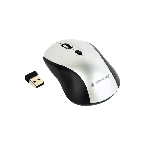 Gembird | Optical Mouse | MUSW-4B-02-BS | Wireless | USB | Black/silver