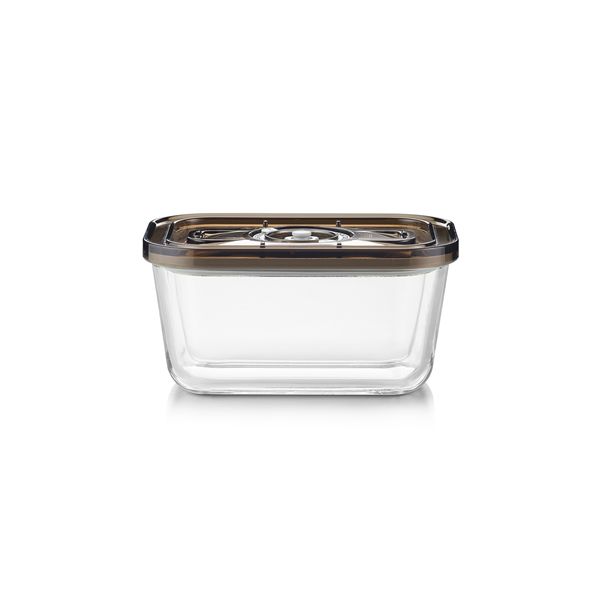 Caso Glass Vacuum Container with Plastic Lid | VacuBoxx Eco M | Transparent