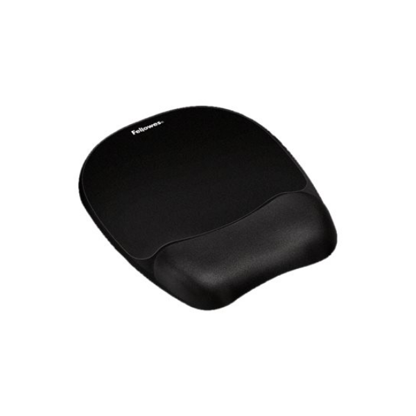 Fellowes | Mouse pad with wrist pillow | 202 x 235 x 25.4 mm | Black