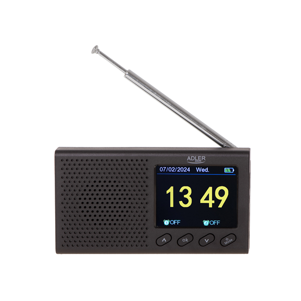Adler | FM Travel Radio | AD 1198 | Alarm function | Black