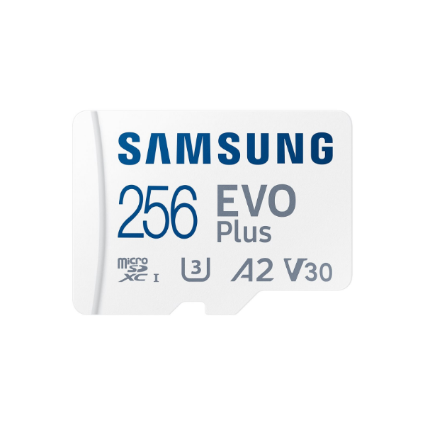 Samsung | MicroSD Card | EVO Plus | 256 GB | microSDXC Memory Card | Flash memory class U3, V30, A2