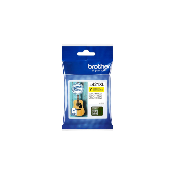 Brother LC421XLY Ink Cartridge, Yellow | Brother LC421XLY | Ink Cartridge | Yellow