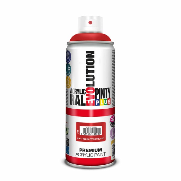 Purškiami dažai Pintyplus Evolution RAL 3020 Traffic Red 400 ml Parafinas