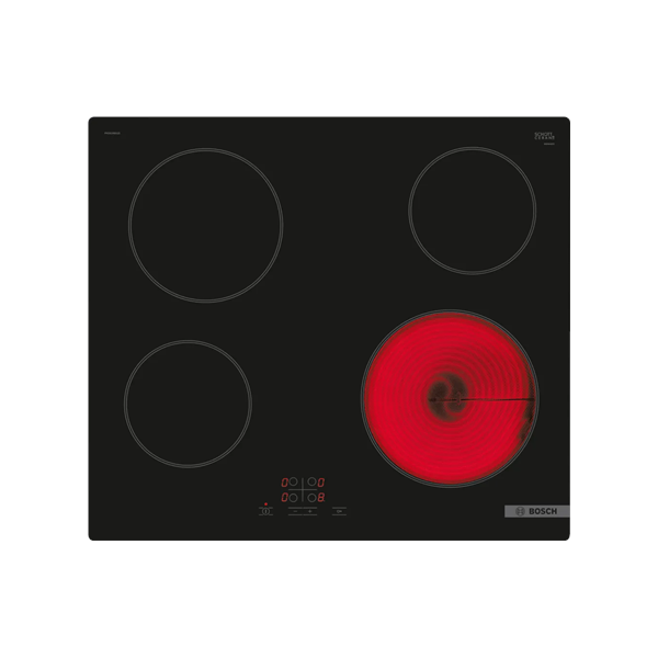 Bosch Hob | PKE61RBA2E | Electric | Number of burners/cooking zones 4 | Touch | Timer | Black