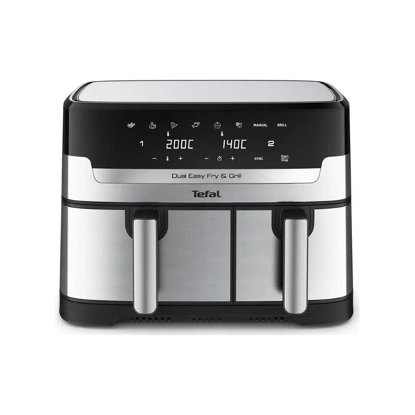 TEFAL Fryer | EY905D10 | Capacity 5.2+3.1 L | Hot air technology | Stainless Steel/Black