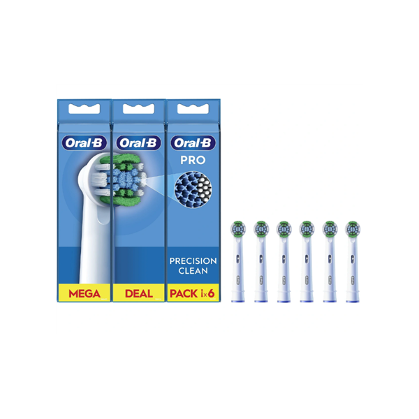 Oral-B | Precision Clean Brush Set | EB20RX-6 | Heads | For adults | Number of brush heads included 6 | White