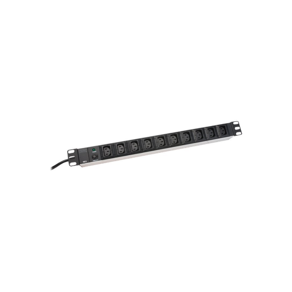 Digitus Aluminum outlet strip, IEC C14 plug | DN-95404 | Sockets quantity 10