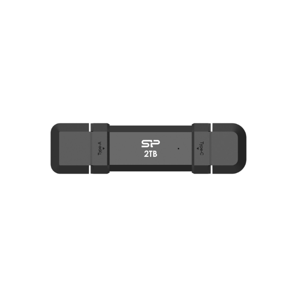 Silicon Power Portable External SSD | DS72 | 250 GB | USB Type-A and USB Type-C 3.2 Gen 2 | Black