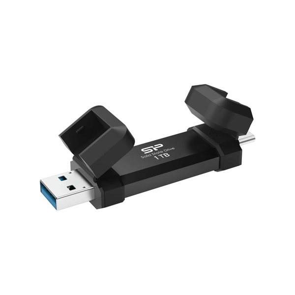 Silicon Power Portable External SSD | DS72 | 1000 GB | USB Type-A, USB Type-C 3.2 Gen 2 | Black