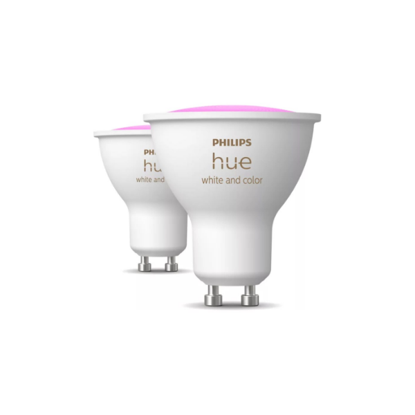Philips Hue Smart Spotlight, 2pcs pack | GU10 | 4.2 W | Warm to cool white and color