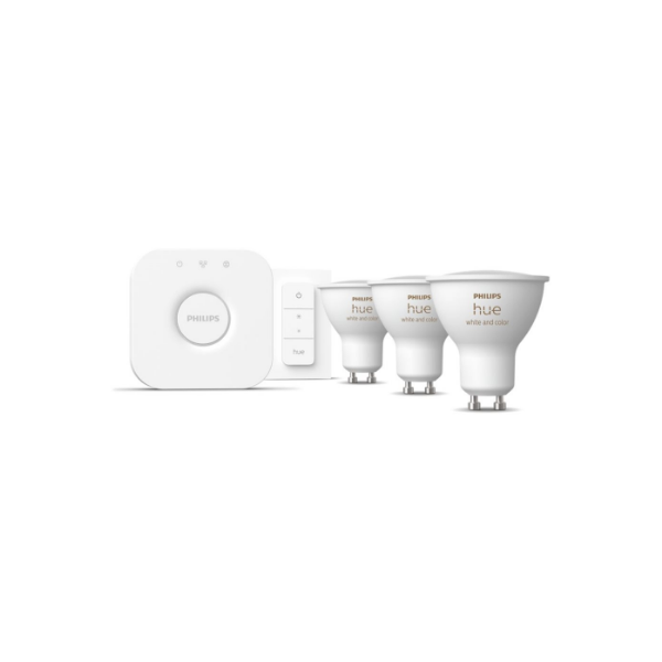 Philips Hue WCA Starter Kit 3pcs, Bridge, Switch | GU10 | 4.2 W | White and colour light