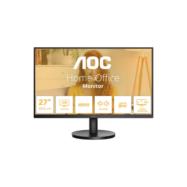 AOC U27B3A | 27 " | IPS | UHD | 16:9 | 60 Hz | 4 ms | 3840 x 2160 pixels | 350 cd/m² | HDMI ports quantity 2