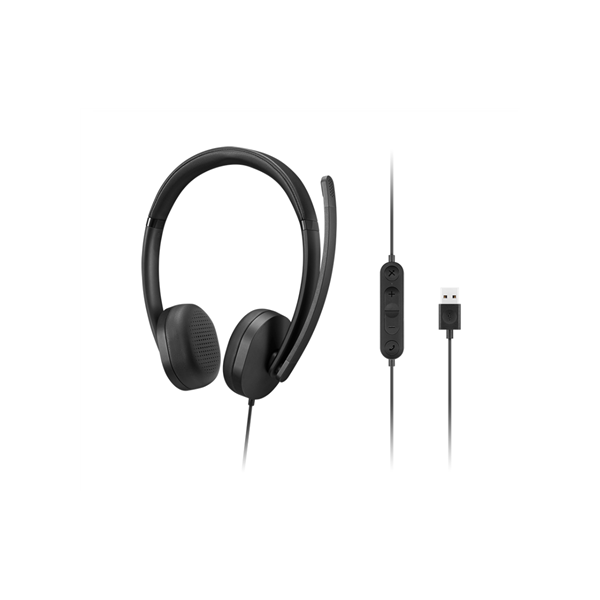 Lenovo Headset | USB-A Stereo Gen 2 | Built-in microphone | Wired | Black