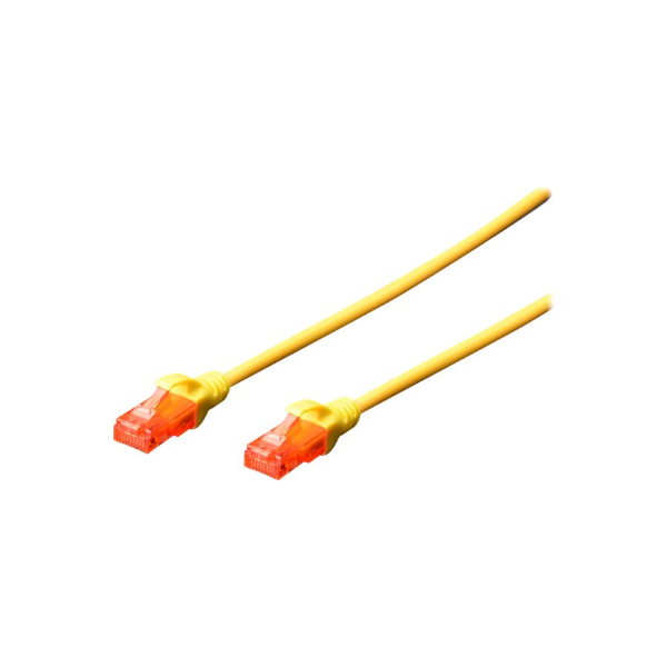 Digitus Patch cord | CAT 6 U-UTP | AWG 26/7 | Cable length: 2 m | Yellow