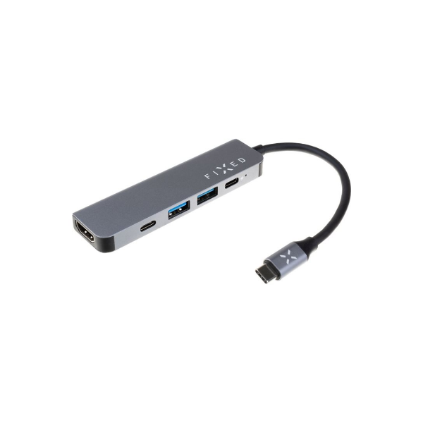 Fixed | 5-port USB-C HUB Mini for laptops and tablets | FIXHU-MN-GR | Gray