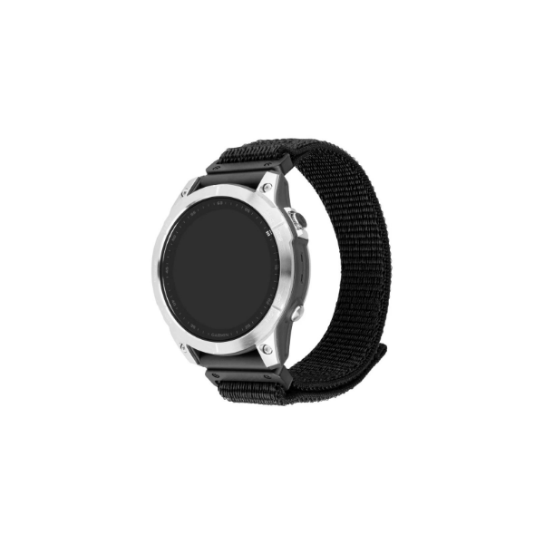 Fixed | Sporty Strap for Garmin QuickFit 22mm | 160-210 mm | Black | Nylon