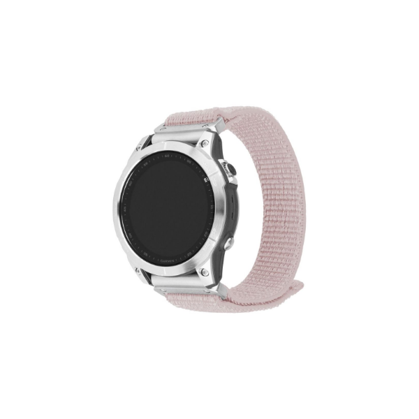 Fixed | Sporty Strap for Garmin QuickFit 22mm | 160-210 mm | Rose gold | Nylon