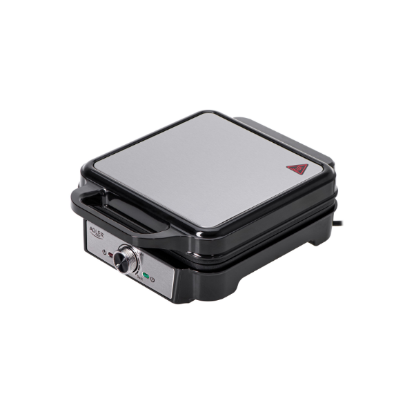 Adler Waffle Maker | AD 3083 | 1800 W | Number of pastry 4 | Belgium | Silver/Black