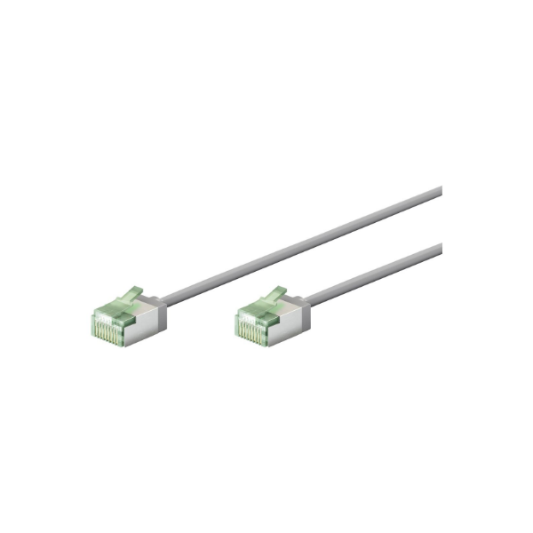 Goobay 74343 Ultra-Flexible CAT 8.1 Patch Cable, Slim, U/FTP, 0.15 m, Grey | Goobay