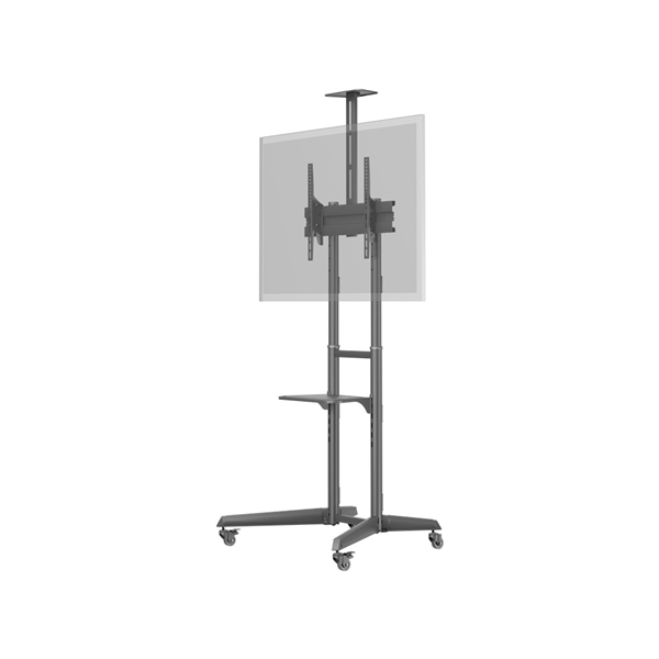 Goobay Floor stand | 59508 TV Presentation Stand Pro (Size L) | Adjustable Height, Tilt | 37-70 " | Black