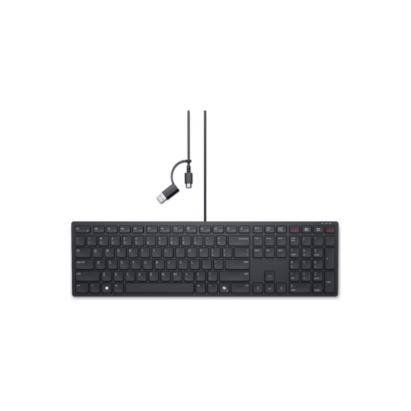 Dell | Collaboration Keyboard | KB525C | Keyboard | Wired | US (QWERTY) | Black | USB-C