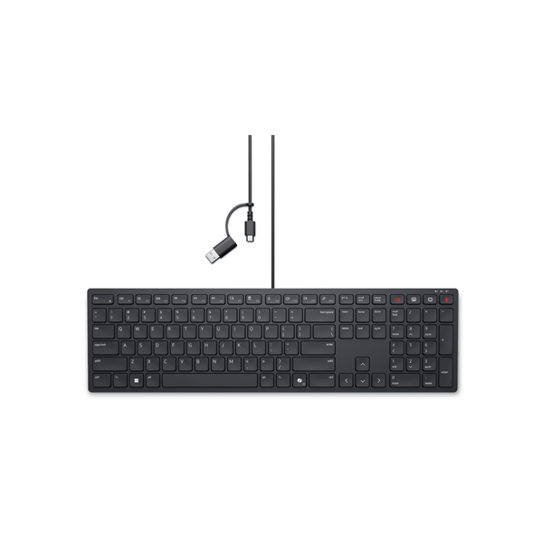 Dell | Collaboration Keyboard | KB525C | Keyboard | Wired | Russian | Black | USB-C