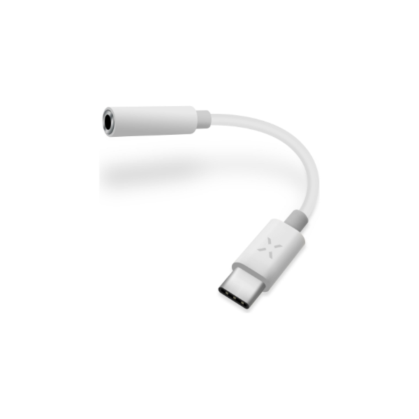FIXED Link AdapterUSB-C/3.5mm jack, White | Fixed