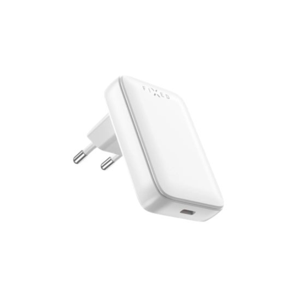 FIXED Slim USB-C Travel Charger, GaN, PD support, 30W, White | Fixed