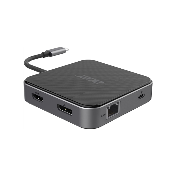 Acer 7-in-1 USB Type-C Dock | Ethernet LAN (RJ-45) ports 1 | DisplayPorts quantity 1 | HDMI ports quantity 1