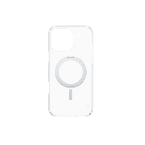 CARE Feature Case | Back cover | Apple | iPhone 16 Pro Max | Recycled plastic | Silver | Kickstand & MagSafe