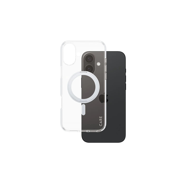 CARE by PanzerGlass Case Feature | Back protection | Apple | iPhone 16 Plus | Recycled plastic | Silver | Kickstand & MagSafe