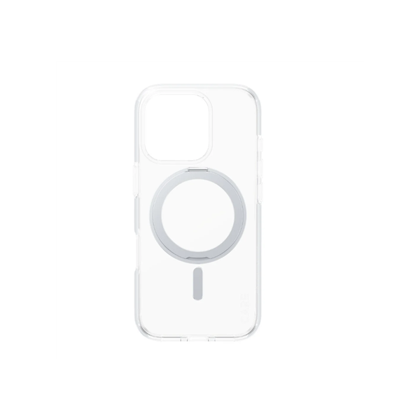 CARE Feature Case | Back cover | Apple | iPhone 16 PRO | Recycled plastic | Silver | Kickstand & MagSafe