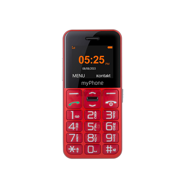 myPhone | Halo Easy | Red | 1.77 " | TFT | 24 MB | 32 MB | Single SIM | Bluetooth | Main camera resolution 0.3 MP | 1000 mAh